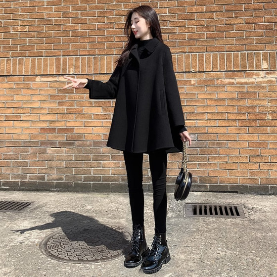 ID:1111 - Double-faced cashmere coat for women, short slim fit coat, small size wool coat